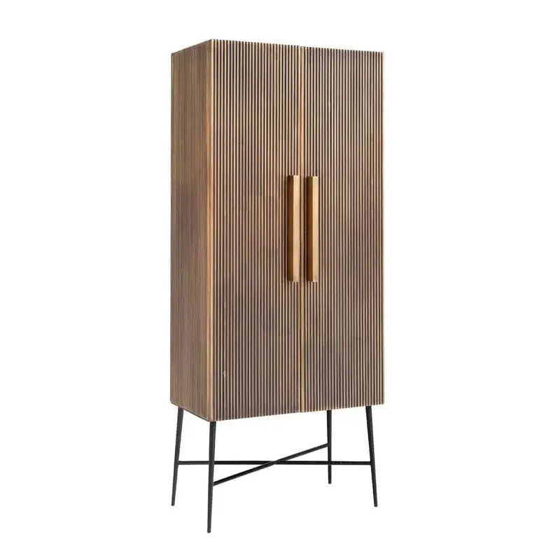 Abverkauf Richmond Interiors Regal Hängeschrank Schrank Ironville 2-türig (Gold)