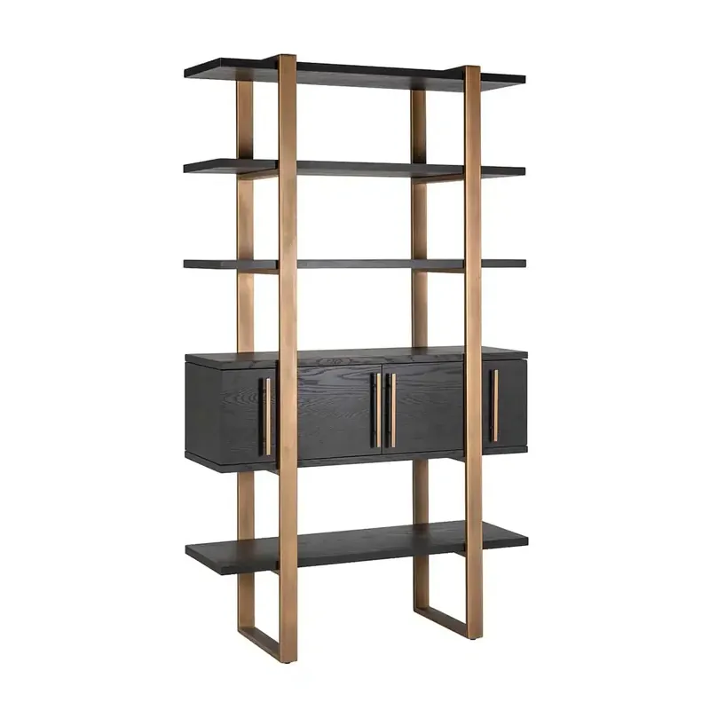 Richmond Interiors Regal Hängeschrank Cambon 4-Türen 4-Regale (Dunkel coffee) Meistverkauft