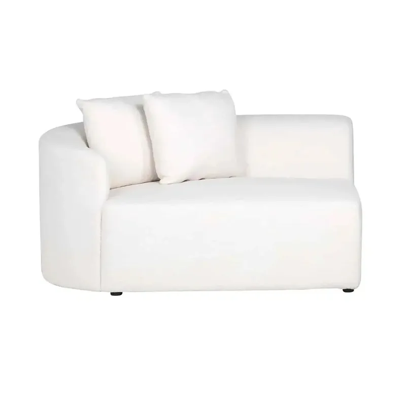 Saisonangebot Richmond Interiors Sofa Grayson Armlehne links white furry | rechts gepolstert (Himalaya 900 white furry)