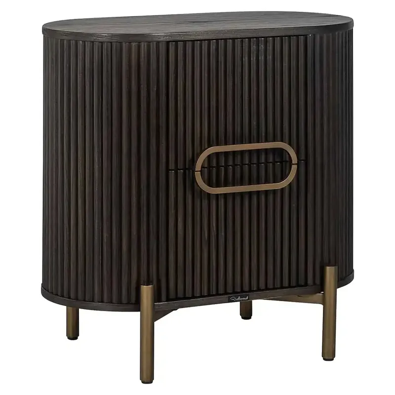 Richmond Interiors Nachttisch Ecktisch Schrank Luxor 1-türig (Braun) Schnäppchen