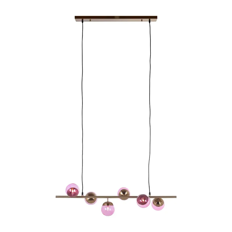 Richmond Interiors Design Hängelampe Bente Rosa (Brushed Gold) Sichere Zahlung