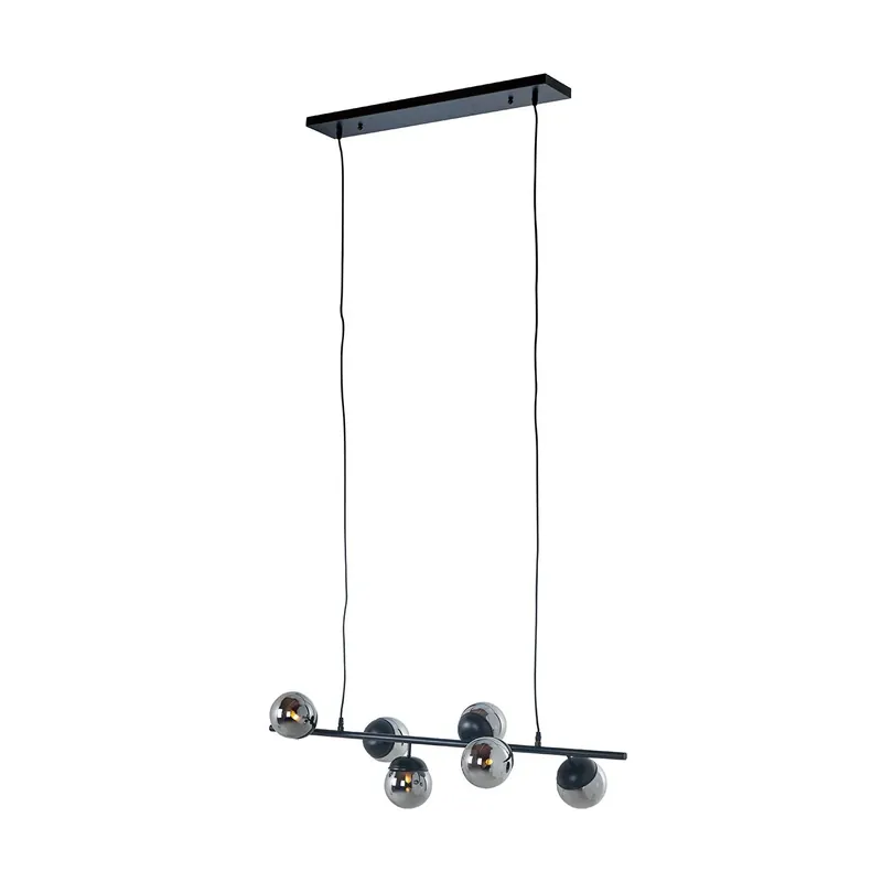 Zertifiziert Richmond Interiors Design Hängelampe Bente smoked (Black)