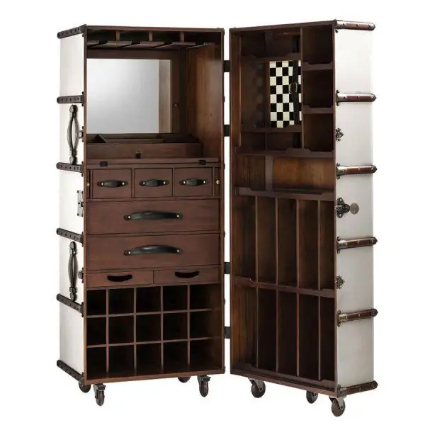 Super-Preis Authentic Models Barschrank Koffer Stateroom Off White