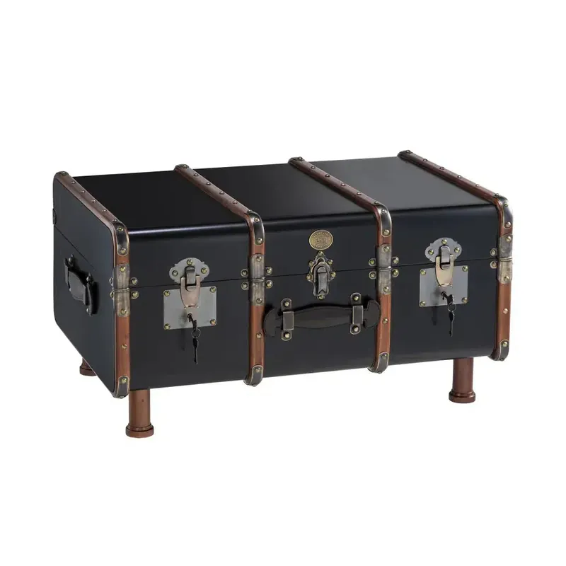 Beliebt Authentic Models Stateroom Trunk Table Black Truhe Couchtisch