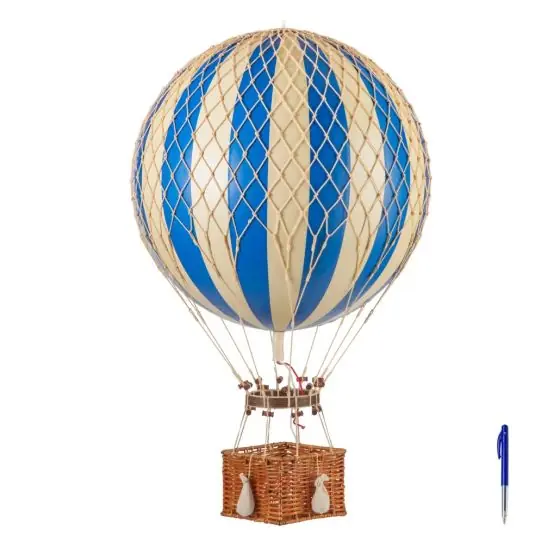Authentic Models Ballon JULES VERNE, Blau Heißluftballon XL Preisreduziert
