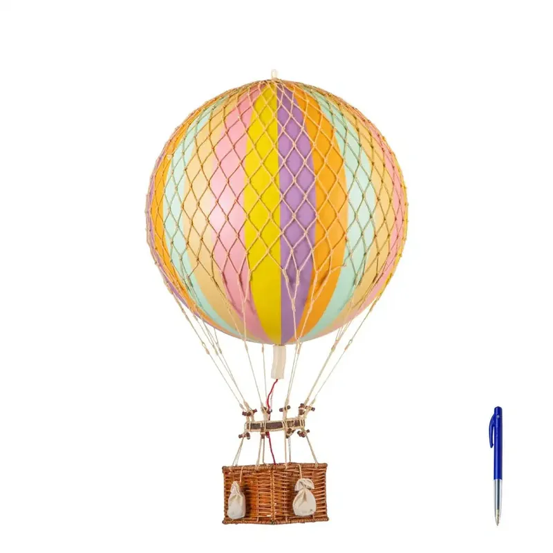 Neu Authentic Models Ballon ROYAL AERO, Rainbow Pastel Heißluftballon L
