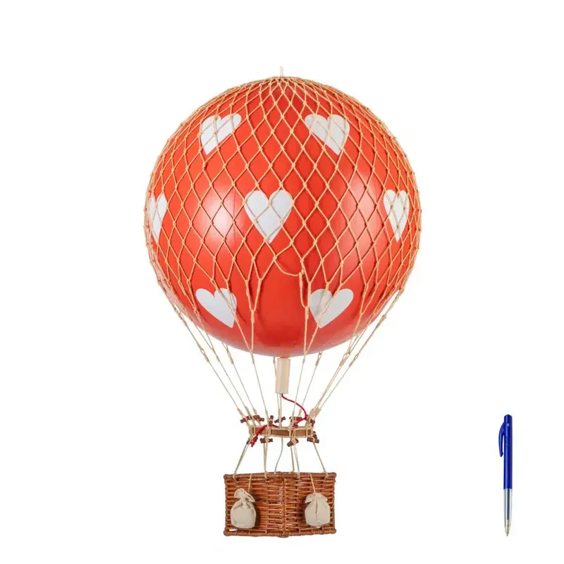 Authentic Models Ballon ROYAL AERO, Red Hearts Heißluftballon L Nur Für Kurze Zeit