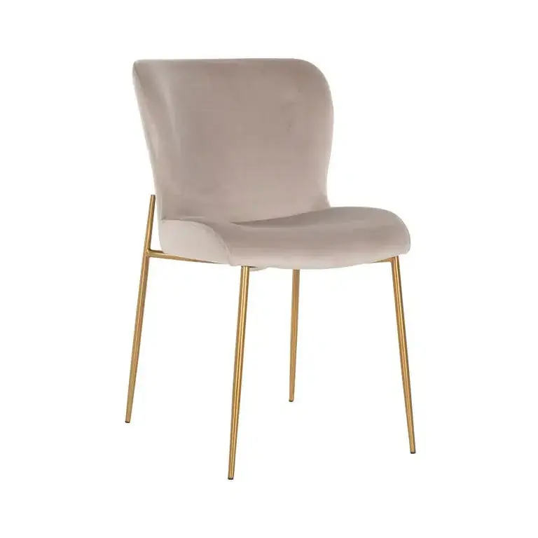 Must-Have Richmond Interiors Stuhl Odessa khaki / brushed gold fire retardant