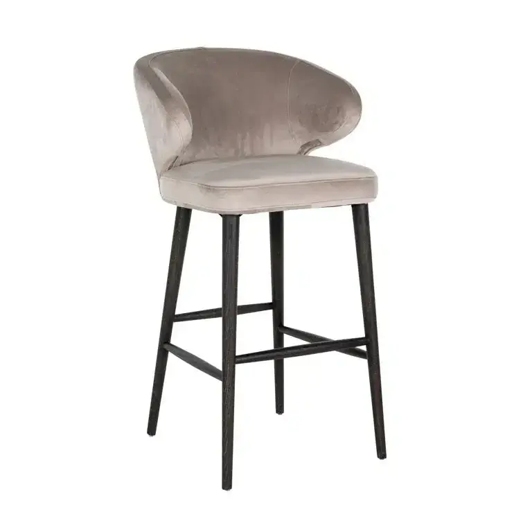 Richmond Interiors Barstuhl Indigo khaki velvet Preiswert