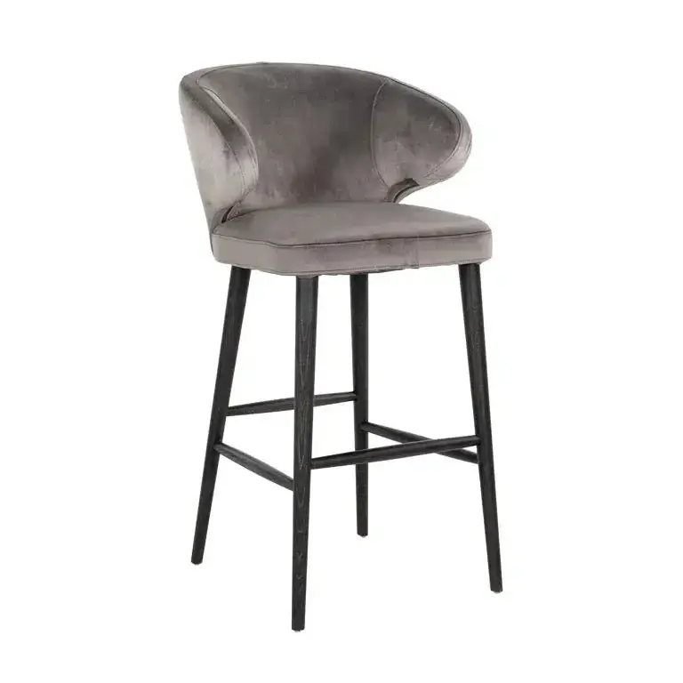 Richmond Interiors Barstuhl Indigo stone velvet Heißes Angebot