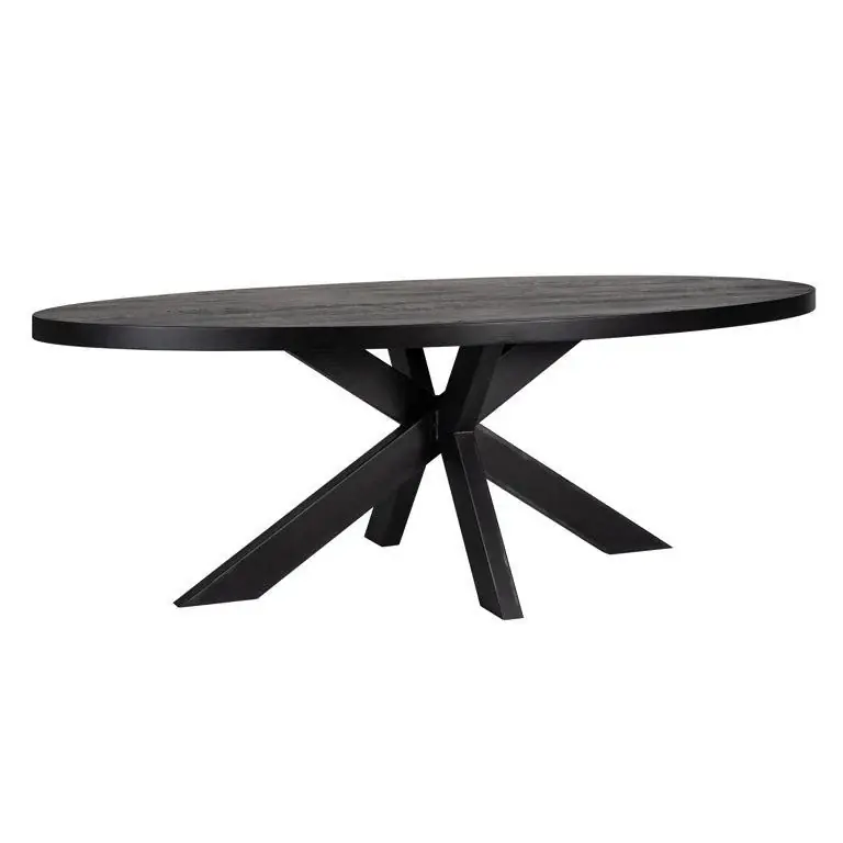 Richmond Interiors Esstisch Top Watson oval 300 (Black), Nur Tischplatte ohne Fuß Garantierte Lieferung
