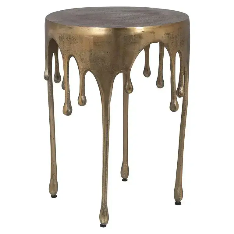 Richmond Interiors Beistelltisch Carly (Brushed Gold) Neu