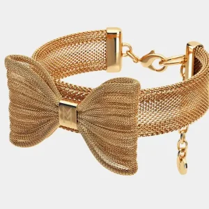 Heißes Angebot Meomari Bandettini Gold Tone Dog Collar Hundehalsband Gold