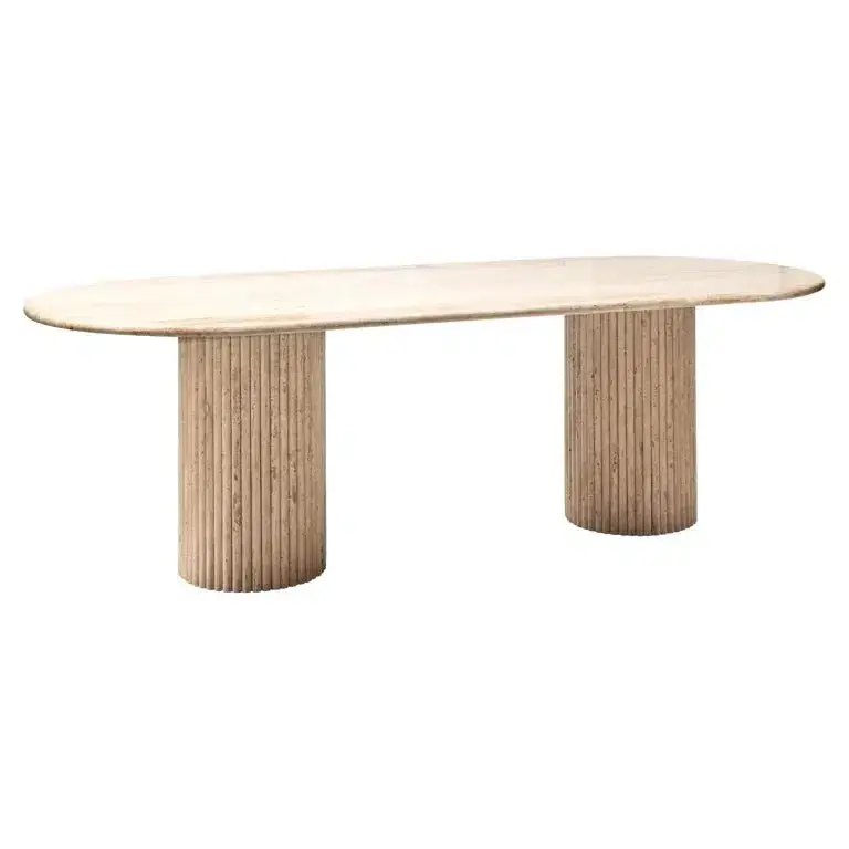 Richmond Interiors La Cantera Esstisch oval 240 - Naturastein Travertin Letzte Chance