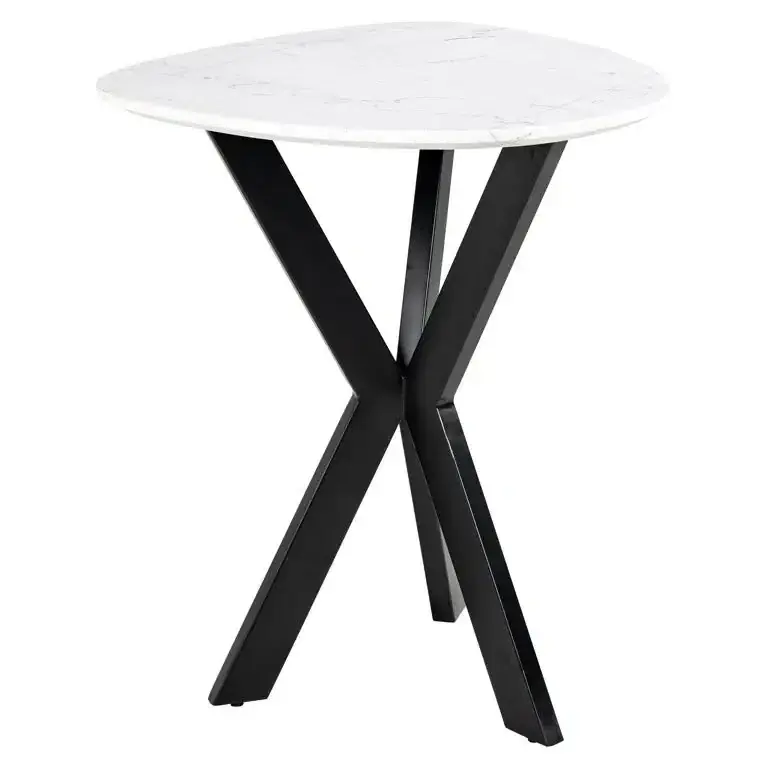 Richmond Interiors Beistelltisch Trocadero weißer Marmor Heißes Angebot