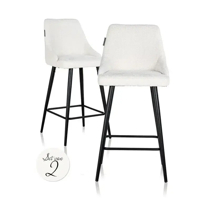 Top-Seller Richmond Interiors Counterstuhl Brooke white unicorn (Set von 2)