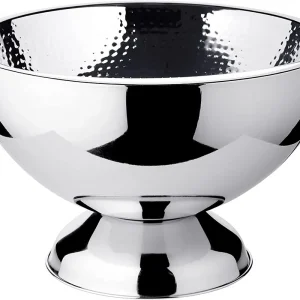 Top-Angebot Edzard Flaschenkühler Cadiz (Höhe 21 cm, Ø 32 cm) gehämmert, Edelstahl, hochglanzpoliert, doppelwandig
