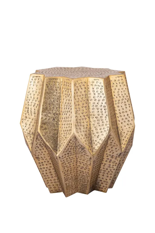 PTMD Viya Gold Couchtisch aus Aluminium mit hohen Winkeln Neuheit