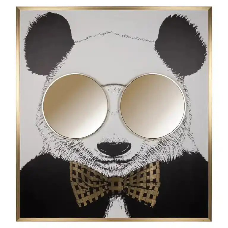 Richmond Interiors Wall art shiny Panda Zertifiziert