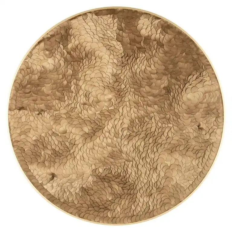 Richmond Interiors Wall art Bloom - Blütenblättern, luxuriöse Goldtöne Markenware