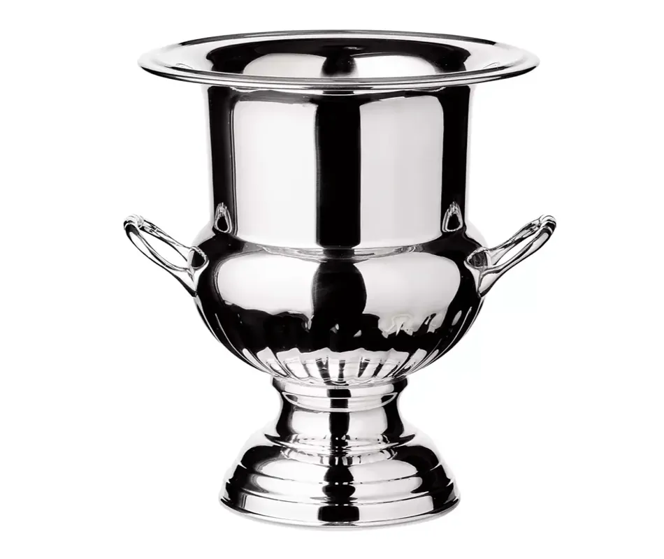 Edzard Flaschenkühler Queen Anne (Höhe 26 cm, Ø 23 cm), mit Griffen, schwerversilbert Sonderaktion