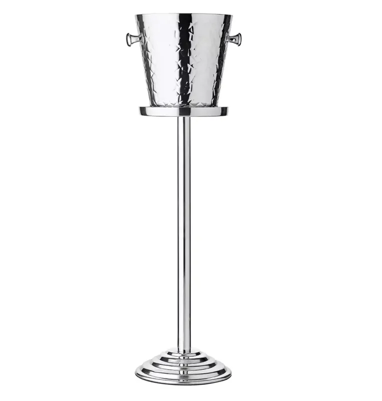 Günstig Edzard Flaschenkühler Capri (Höhe 83 cm, Ø 23 cm) inkl. Ständer, gemustert, Edelstahl, hochglanzpoliert