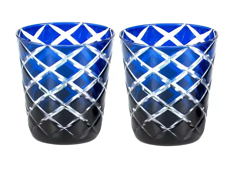 Sofort Bestellen Edzard 2er-Set Kristallgläser Dio (Höhe 10 cm, Füllmenge 230 ml), blau, handgeschliffenes Glas