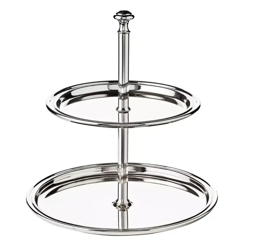 Online Kaufen Edzard Etagere Faden (Höhe 22 cm, 2-stöckig), rund, edel versilbert, anlaufgeschützt