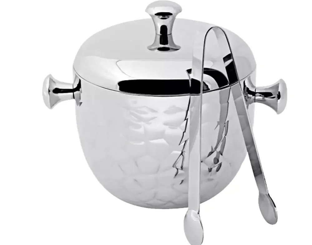 Edzard Eiseimer Rico (Höhe 18 cm), inkl. Deckel und Eiszange, gemustert, Edelstahl, hochglanzpoliert Top-Angebot