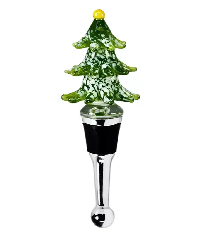 Top-Seller Edzard Flaschenverschluss 6x Tannenbaum (Höhe 13 cm), mit Tannenbaum-Figur, Muranoglas-Art, Handarbeit
