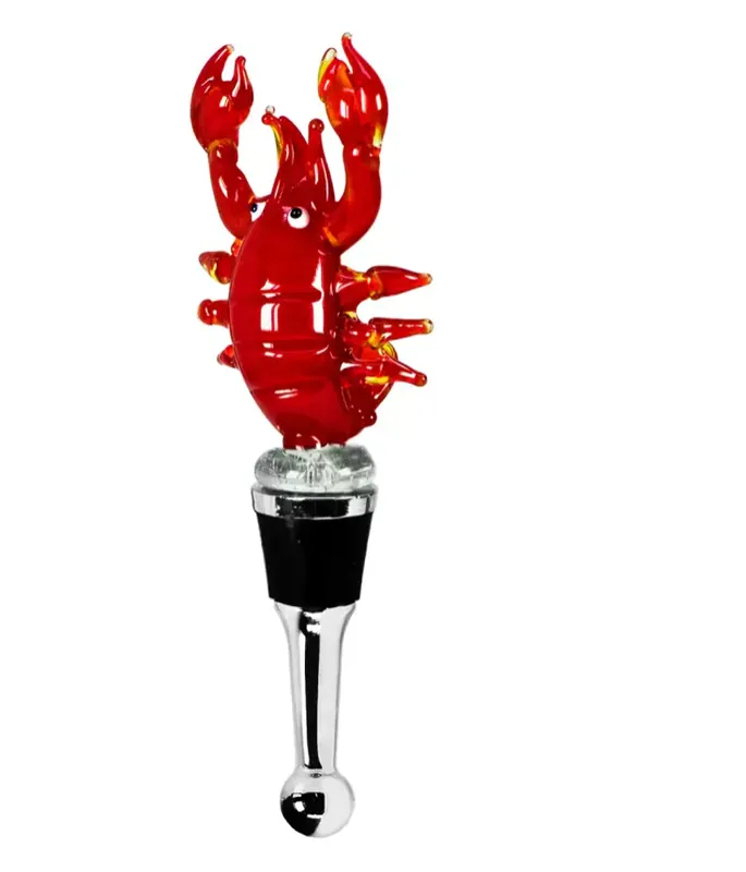 Edzard Flaschenverschluss 6x Languste (Höhe 12 cm), mit Langusten-Figur, Muranoglas-Art, Handarbeit Billig