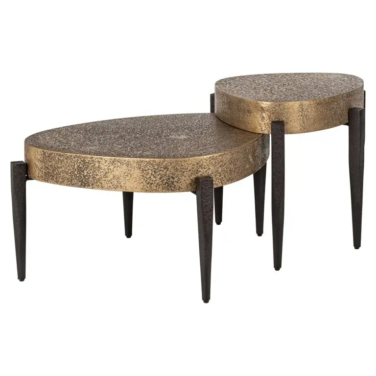 Must-Have Richmond Interiors Couchtisch Marquee 2er Set - Gold & Bronze