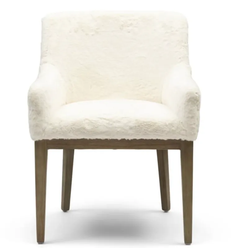 Riviera Maison Esstischstuhl Whistler, Snow, Faux Fur Schnäppchen
