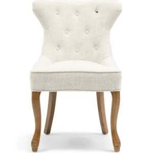 Abverkauf Riviera Maison Esstischstuhl George, Antique White, Rich Tweed