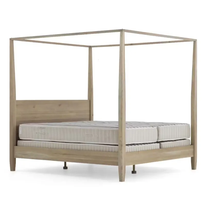 Begrenztes Angebot Flamant Himmelbett Gestell Cape Cod, Eiche verwittert, 160 cm