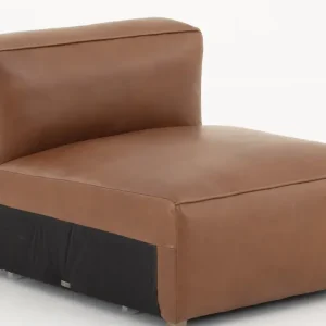 Beliebt Flamant Sofa Ecksofa, Leder, cognac braun, Zwischenstück