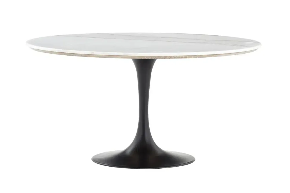 Mega-Angebot Flamant Esstisch ABOAH, Marmor weiss, 145 cm
