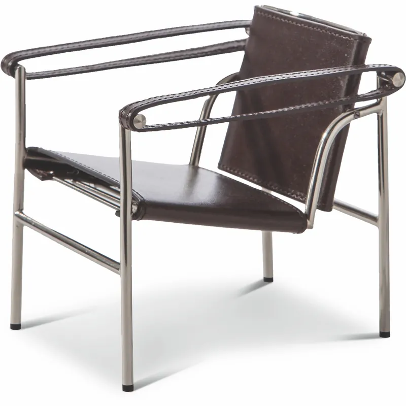 Sale 1 Fauteuil Dossier Basculant (Leder / Chrom) von Cassina