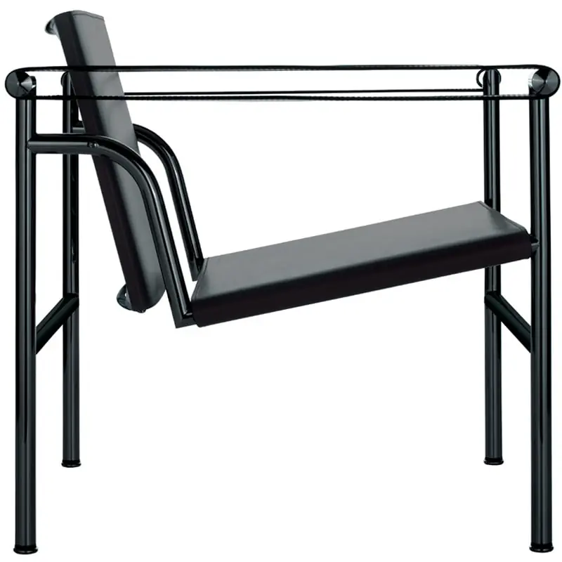 1 Fauteuil Dossier Basculant (Leder / Schwarz) von Cassina Neu Im Sortiment